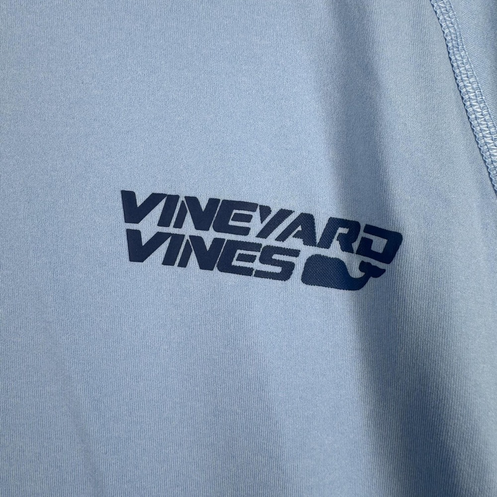 Vineyard Vines Performance Hoodie Shirt Mens Large Blue Mahi Fishing Graphic - Picture 2 of 16